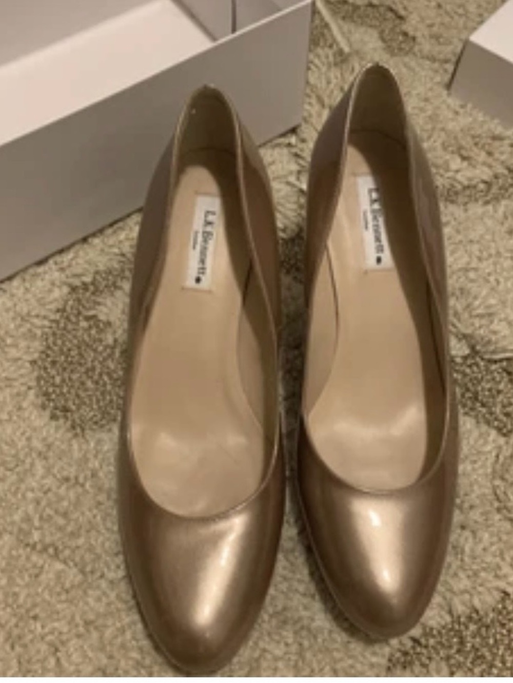 LK Bennett Sybila Metallic Gold Pumps